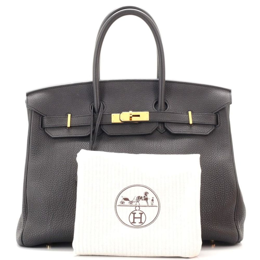 Hermes Birkin Handbag Noir Togo with Gold Hardware 35 Black - Picture 2 of 10